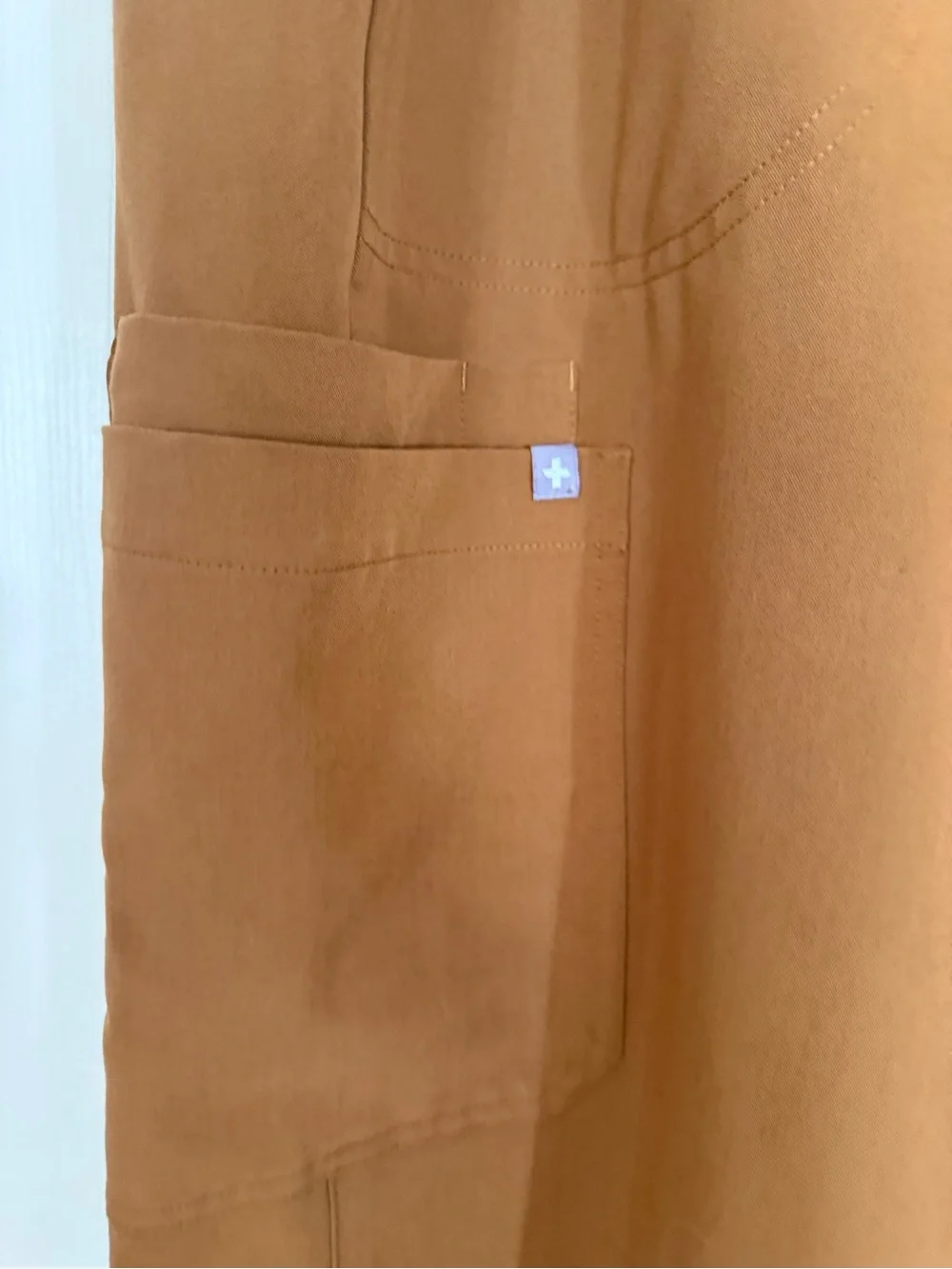 FIGS Technical Collection Brown Scrub Pants XL Cargo Straight Leg
